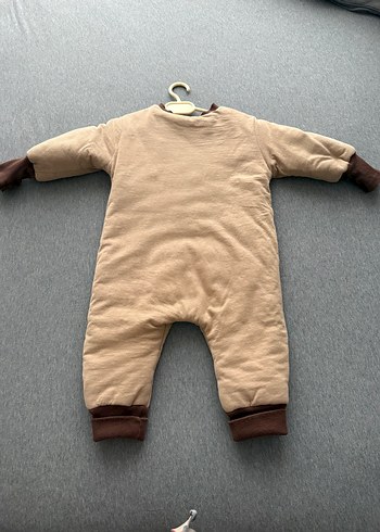 Kahverengi Fermuarlı Bebek Tulum - Görsel 2