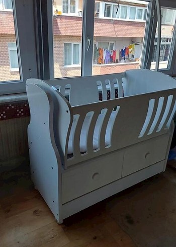  Beden beyaz Renk Beyaz-Gri Bebek Beşiği ve Sepeti