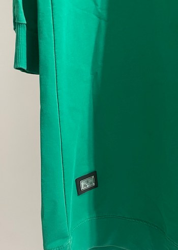 Yeşil Fermuarlı Uzun Kollu Salaş Tunik - Görsel 4