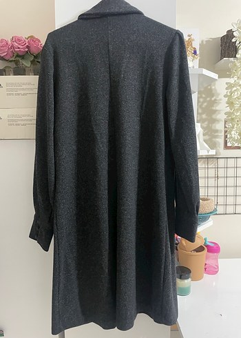 Gri Yün Midi Kaban - Görsel 3