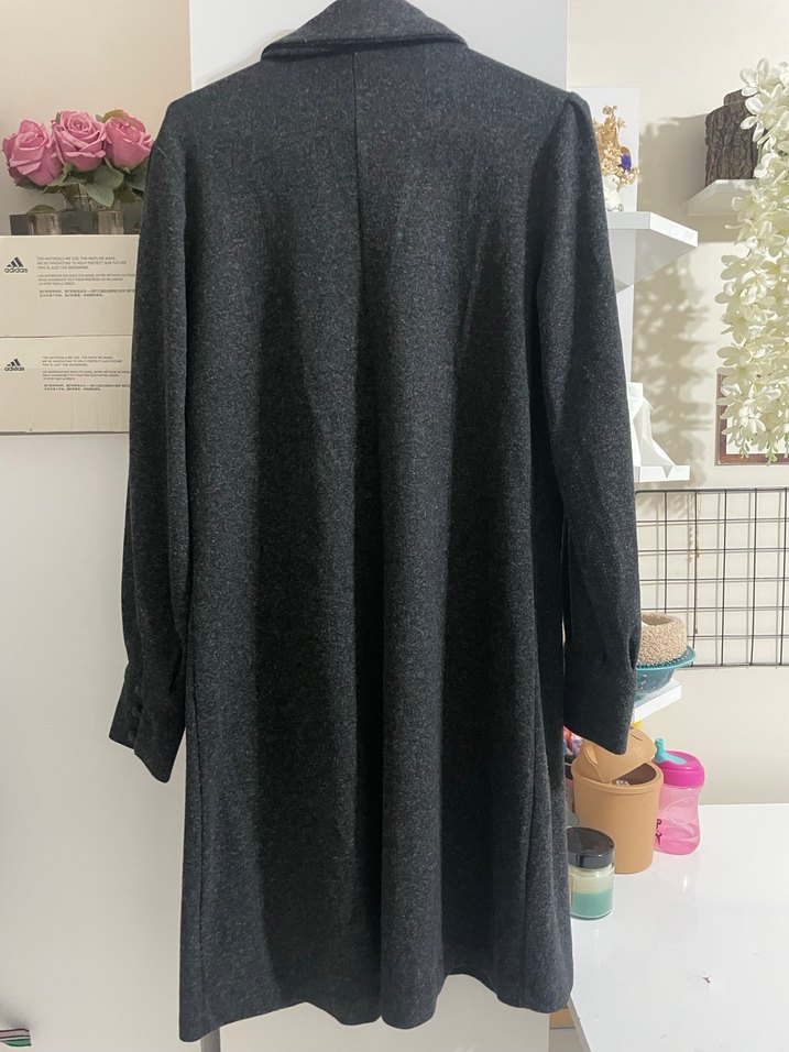 Gri Yün Midi Kaban - Görsel 3