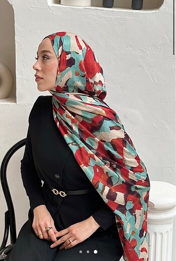 Modakaşmir Desenli bambu şal