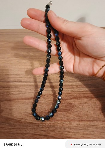 Beden siyah Renk Doğaltaş Kolye