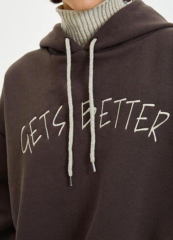40 Beden kahverengi Renk Sweatshirt