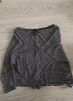 H&M H&m çizgili basic bluz