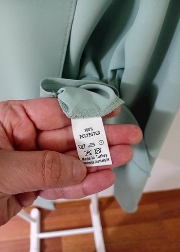 Yeşil Drapeli Kadın Bluz - Görsel 5