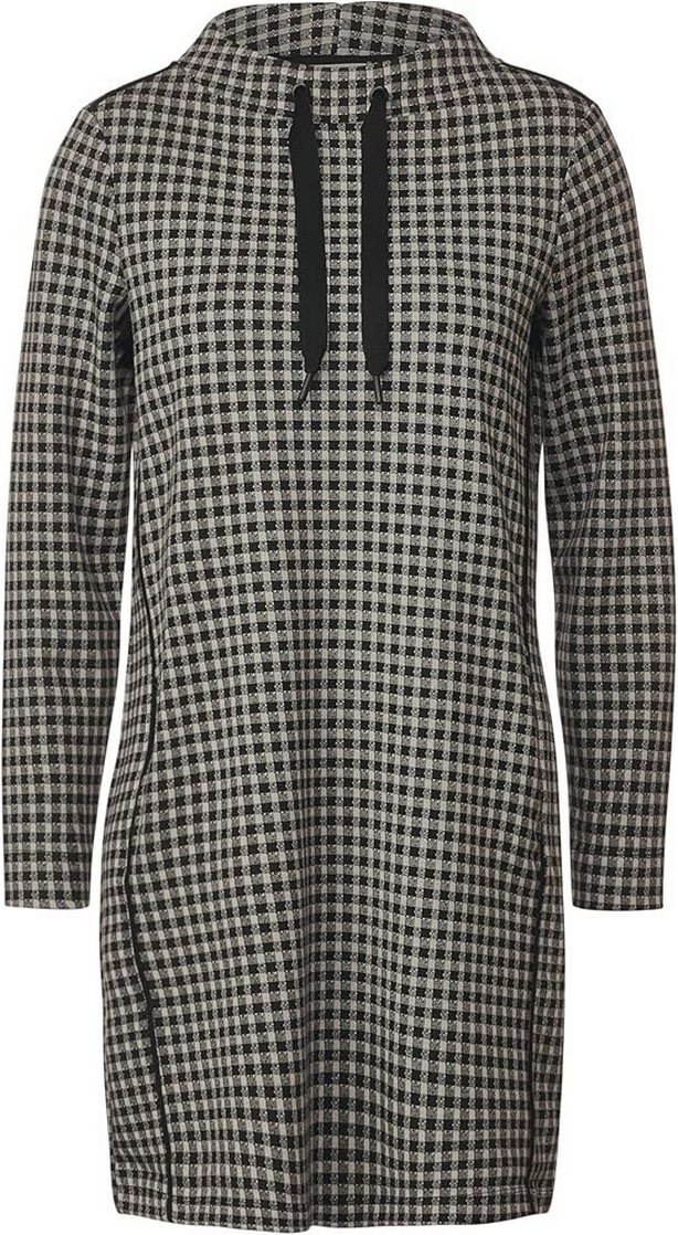 Uzun Kollu Gri Kareli Midi Elbise 42_44 - Görsel 3