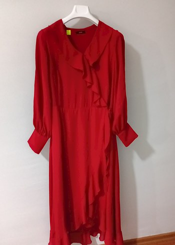 GUSTO KREP ŞİFON ELBİSE 42_44 - Görsel 7