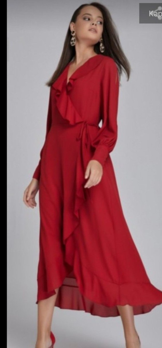 GUSTO KREP ŞİFON ELBİSE 42_44 - Görsel 3