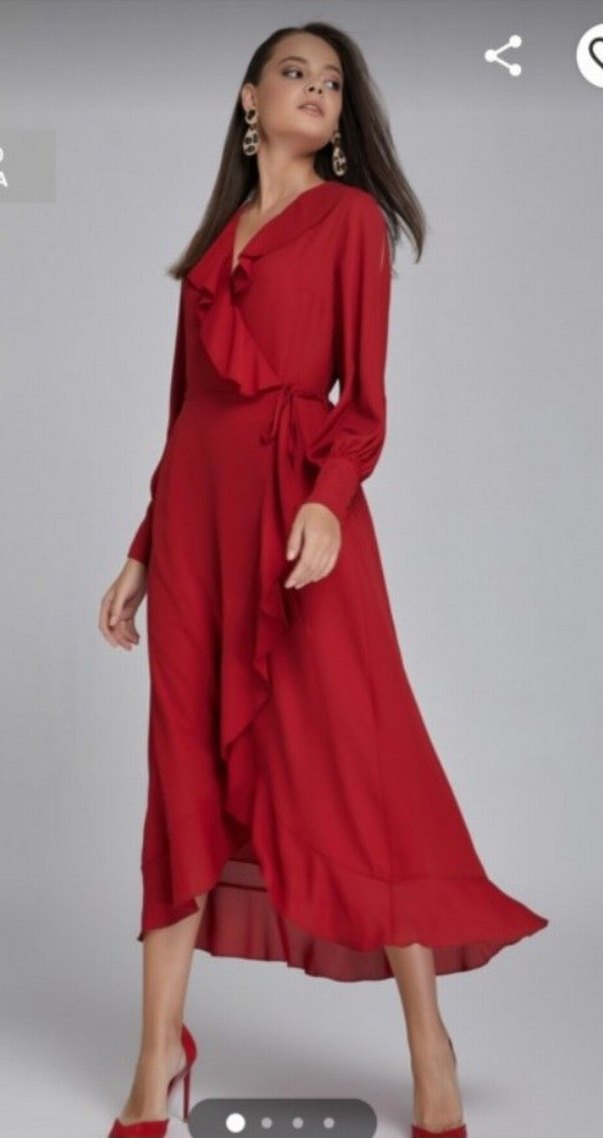 GUSTO KREP ŞİFON ELBİSE 42_44 - Görsel 2