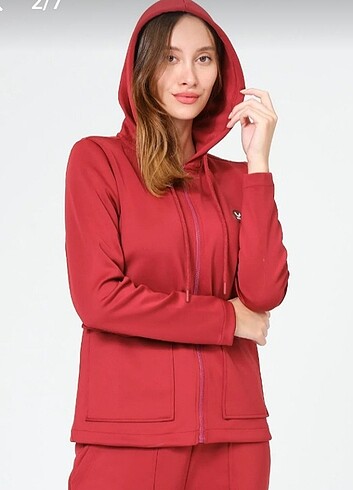 l Beden kırmızı Renk RİCH fermuarlı sweatshirt L-XL ölçü açıklamada