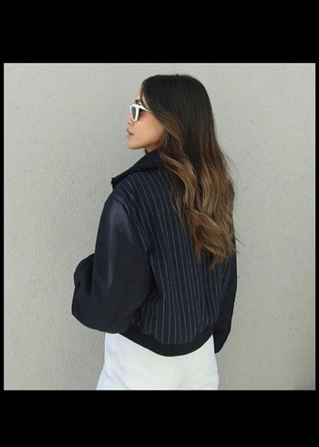 Zara lacivert zara muadil Bomber Ceket