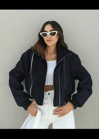 lacivert zara muadil Bomber Ceket