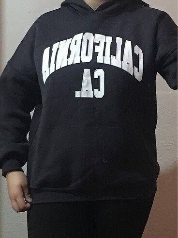 kapşonlu içi polar sweat