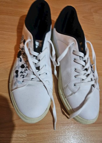 Diğer Beyaz Bağcıklı Spor Stiletto Topuklu Kadın Ayakkabı