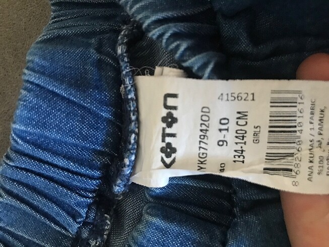 10 Yaş Beden Kot etek