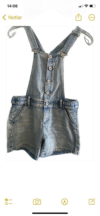 10 Yaş Beden XSIDE JEAN ŞORT TULUM/SALOPET 9-10 yaş