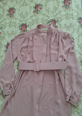 Diğer Pembe Bohem Uzun Kollu Vintage tunik
