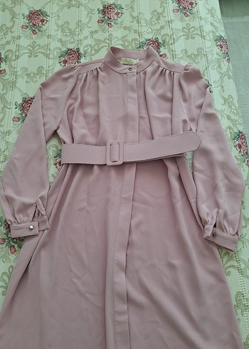 Pembe Bohem Uzun Kollu Vintage tunik