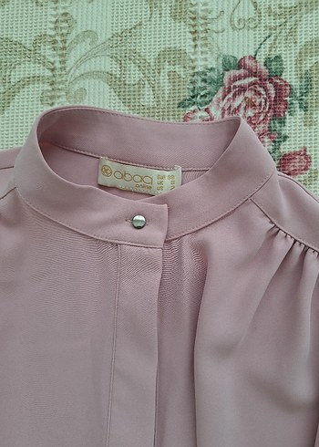 38 Beden Pembe Bohem Uzun Kollu Vintage tunik