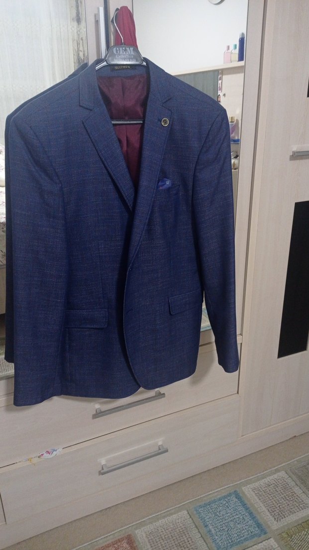 Mavi Modern Klasik Erkek Takım Ceketi - Görsel 2