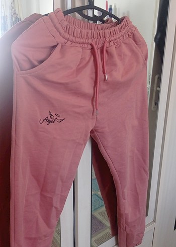 Kız çocuk pudra Pembe Rahat Kesim  Eşofman - Görsel 2