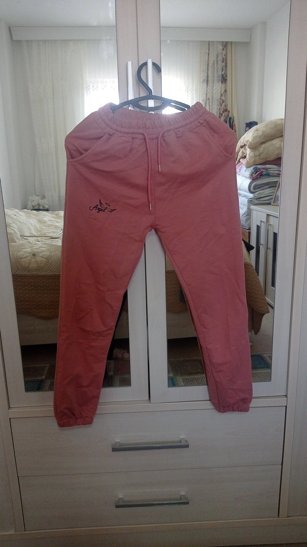 Kız çocuk pudra Pembe Rahat Kesim  Eşofman - Görsel 3