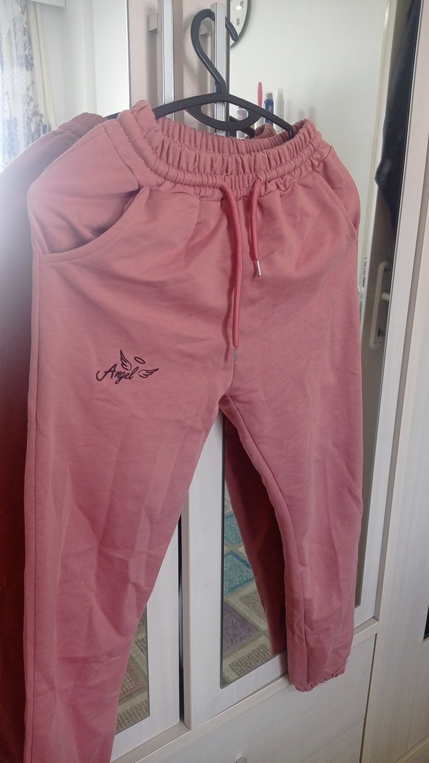 Kız çocuk pudra Pembe Rahat Kesim  Eşofman - Görsel 2