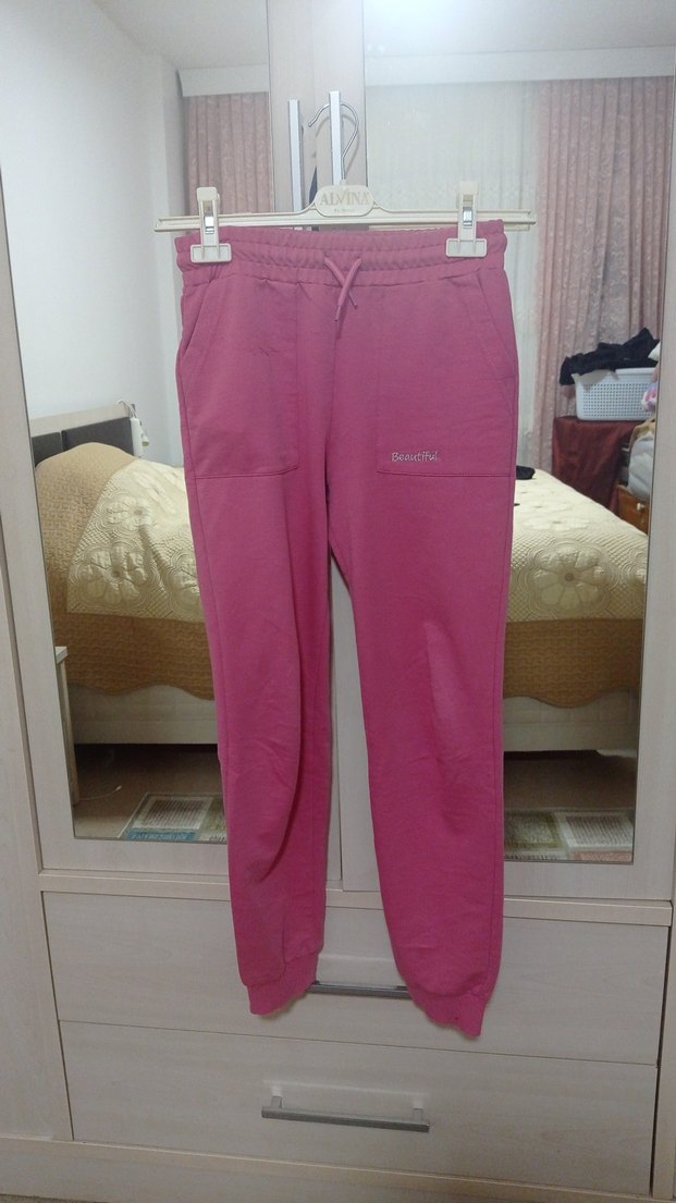 Pembe Rahat Kesim çocuk Eşofman Altı - Görsel 2