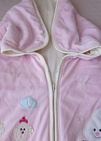 Nakışlı Pembe Bebek Uyku Örtüsü battaniye - Görsel 3