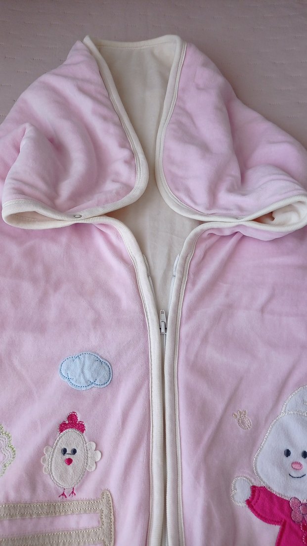 Nakışlı Pembe Bebek Uyku Örtüsü battaniye - Görsel 3