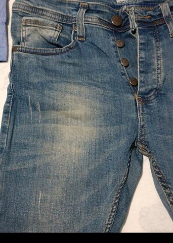 Erkek Mavi Denim Regular Fit Günlük Kot Pantolon ve gömlekler - Görsel 7