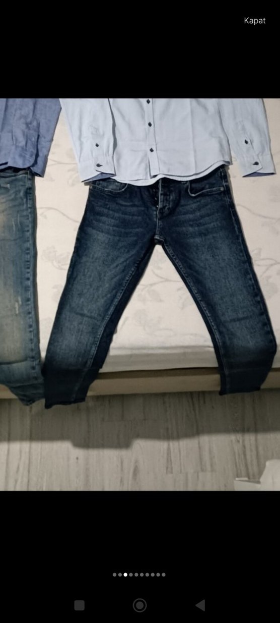 Erkek Mavi Denim Regular Fit Günlük Kot Pantolon ve gömlekler - Görsel 3