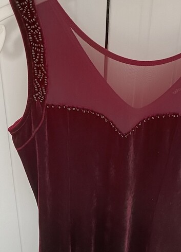xl Beden bordo Renk Kadın göğüs dekolte abiye gece elbisesi mezuniyet