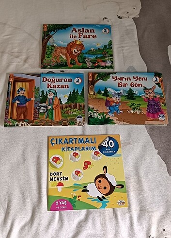 Üç Boyutlu Masal kitapları 3 Adet + 1 Hediye etkinlik kitabı