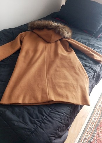 Kahverengi Uzun Rahat Kesim Kadın Kaban - Görsel 2