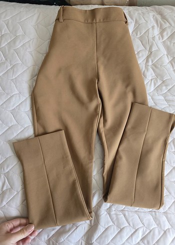 Düz paça Bej Kadın Kumaş Pantolon
