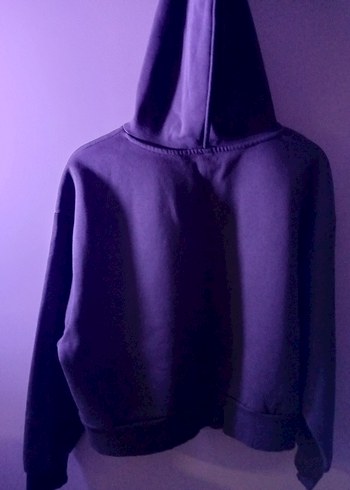 Siyah Kapüşonlu Rahat Kesim Sweatshirt - Görsel 7