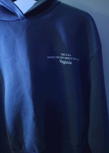 Siyah Kapüşonlu Rahat Kesim Sweatshirt - Görsel 5