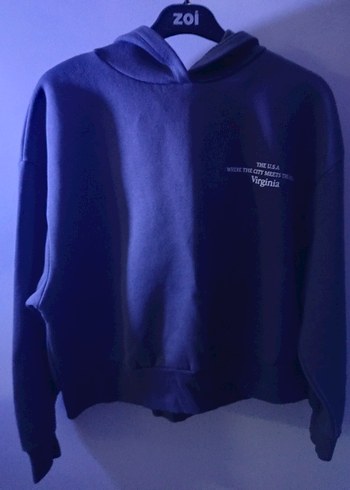 Siyah Kapüşonlu Rahat Kesim Sweatshirt - Görsel 6