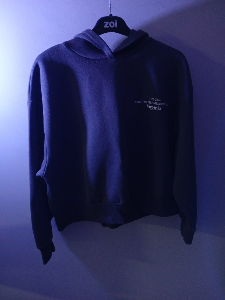 Siyah Kapüşonlu Rahat Kesim Sweatshirt - Görsel 3