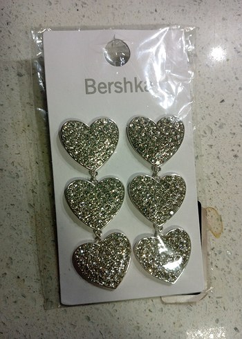 Bershka Beyaz Payetli Uzun Küpe - Görsel 3