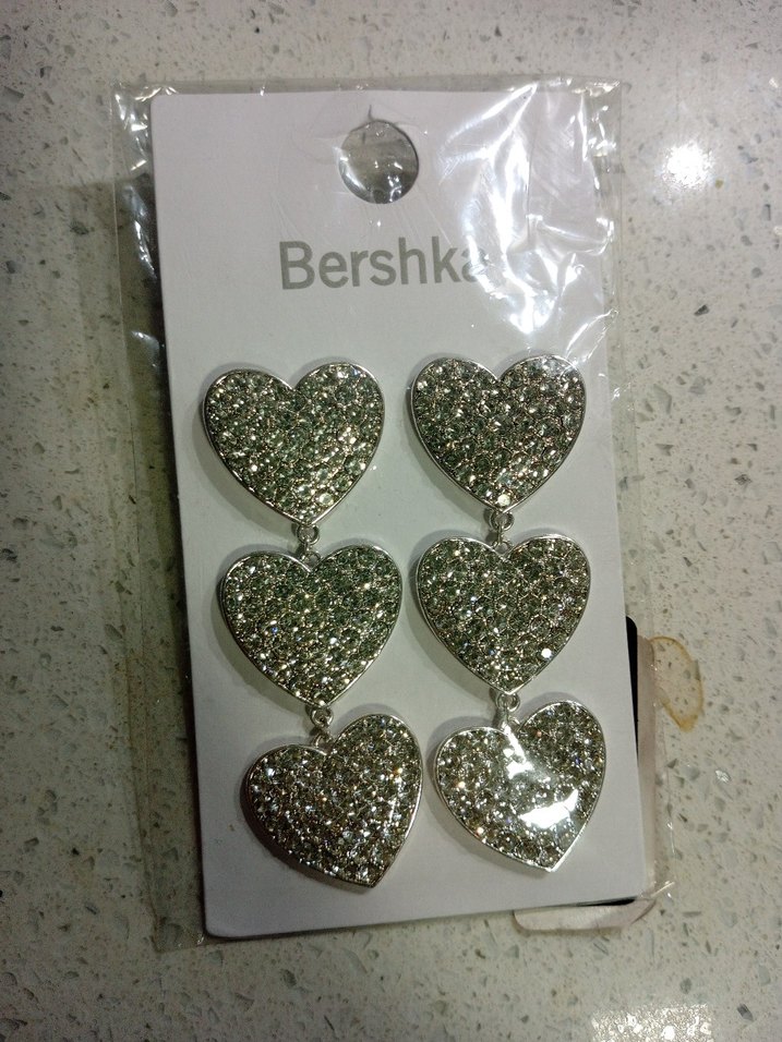 Bershka Beyaz Payetli Uzun Küpe - Görsel 3