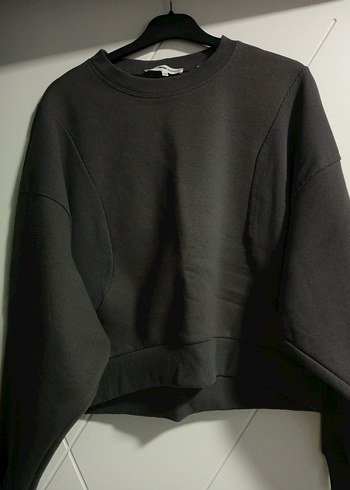 Siyah Kadın Oversize Sweatshirt - Görsel 2