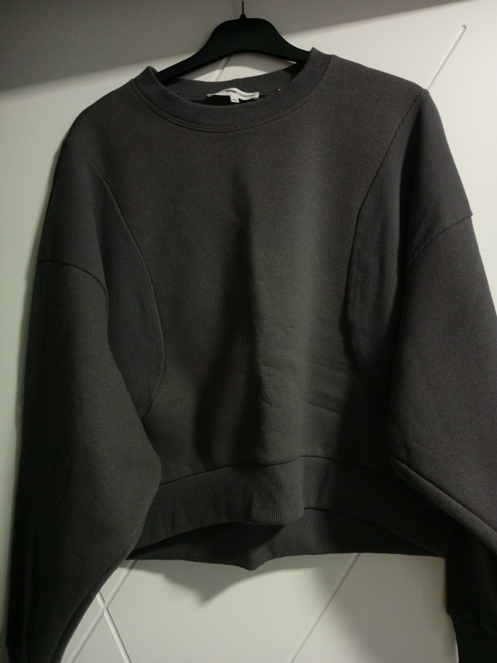 Siyah Kadın Oversize Sweatshirt - Görsel 2
