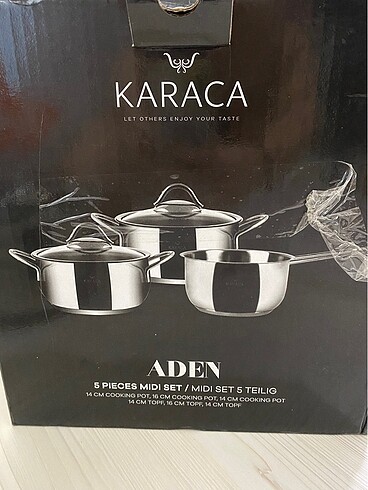 Karaca Aden çelik tencere takımı