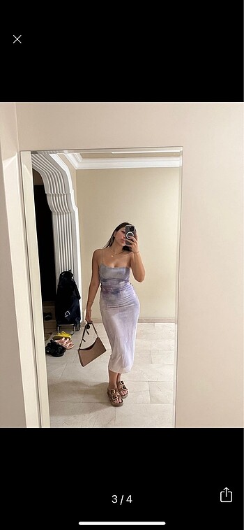 Zara Zara lila tül elbise