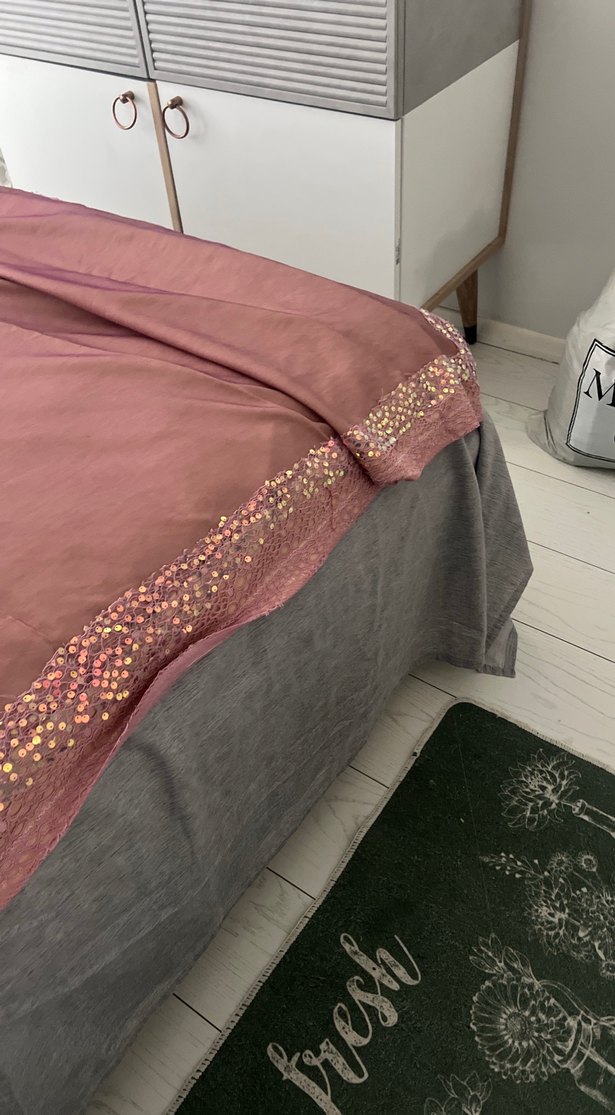 Parlak Pembe Düz Yatak Örtüsü - Görsel 4