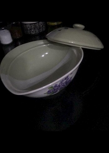 Pastel Çiçek Desenli Beyaz Kapaklı Tabak - Görsel 2