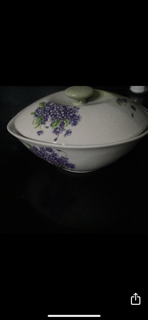 Pastel Çiçek Desenli Beyaz Kapaklı Tabak - Görsel 3